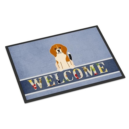 Carolines Treasures Carolines Treasures BB5621MAT 18 x 27 in. Beagle Tricolor Welcome Indoor or Outdoor Mat BB5621MAT